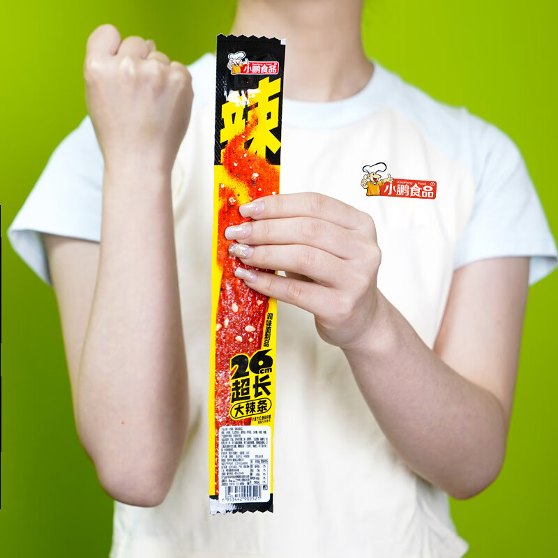 小鹏食品（XiaoPeng Food）长根辣条网红辣条香辣休闲食品小零食儿时回忆面筋制品童年小吃 长根辣条*10根