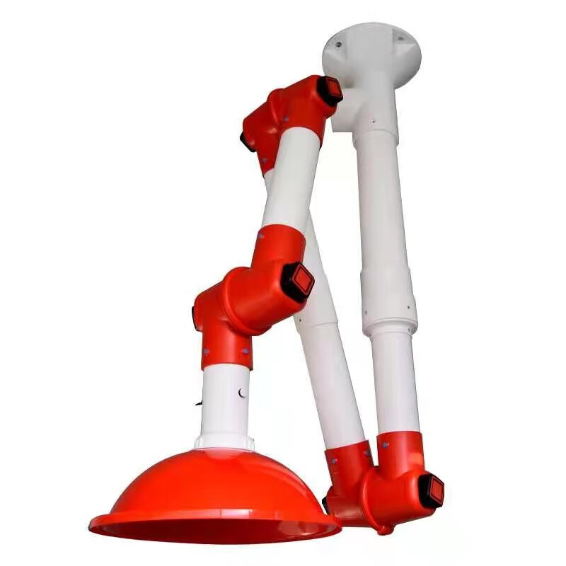 实验室万向抽气罩pp三节臂移动集气罩定位吸烟排风罩化验室万象罩 全