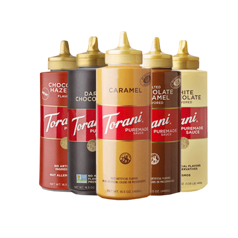 特朗尼（Torani）焦糖淋醬 468g/瓶裝 花式咖啡奶茶烘焙甜品原料調(diào)味糖漿 特朗尼焦糖淋醬468g