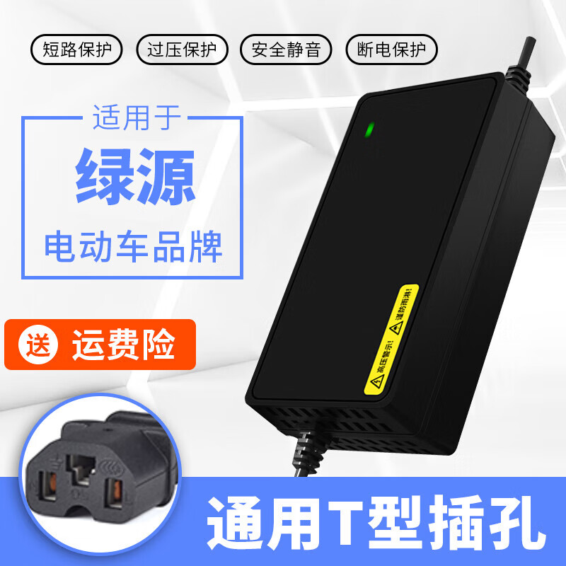 忆舍适用绿源原装电动车电瓶充电器36v48v60v64v72v12/20ah20e-t30e2