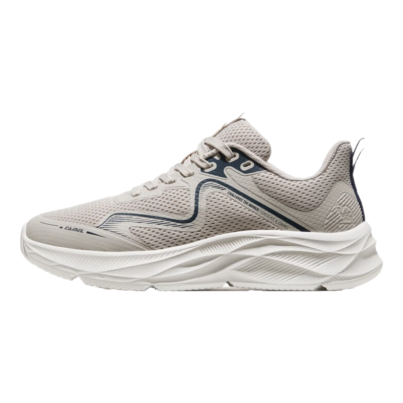 骆驼（CAMEL）【疾风】运动鞋春夏季男鞋男士鞋子男女款轻便透气跑步鞋 X14B304015，一度灰/海岸蓝，男 39