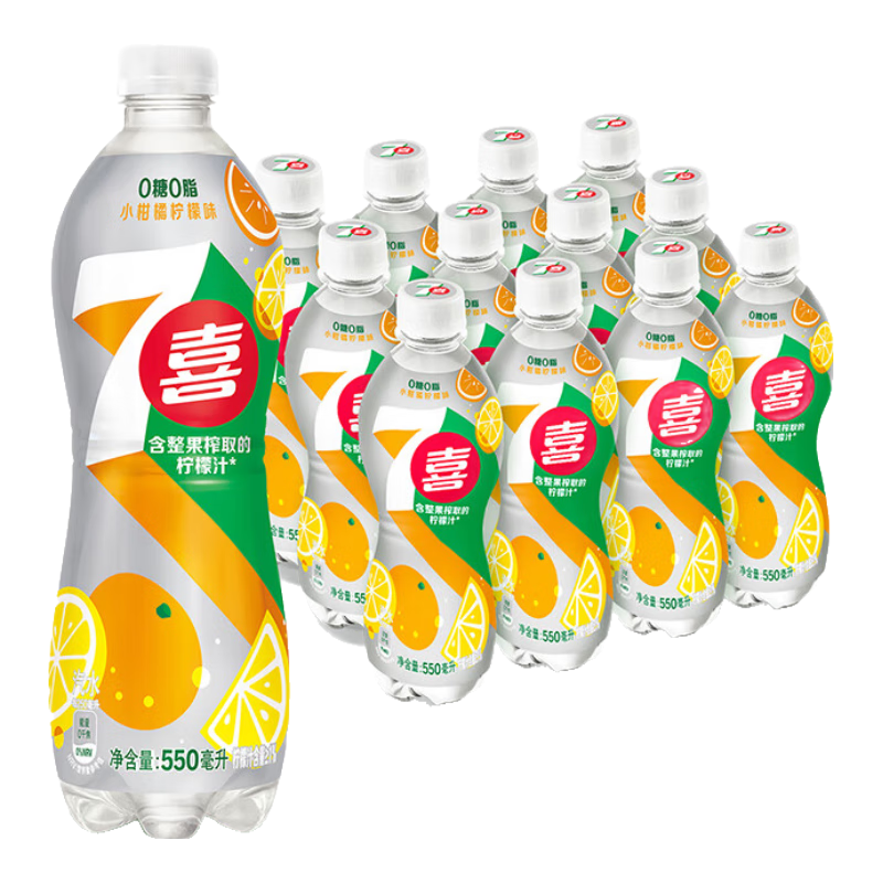 ���¿�����ϲ7UP ���� С��������ζ ̼��������ˮ 550ml*12ƿ �����װ 30.21Ԫ