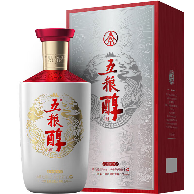 五粮醇五粮液宜宾总厂 五粮醇浓香型白酒整箱礼盒粮食酿造年货送礼佳品 40度 500mL 6瓶 五粮醇银装