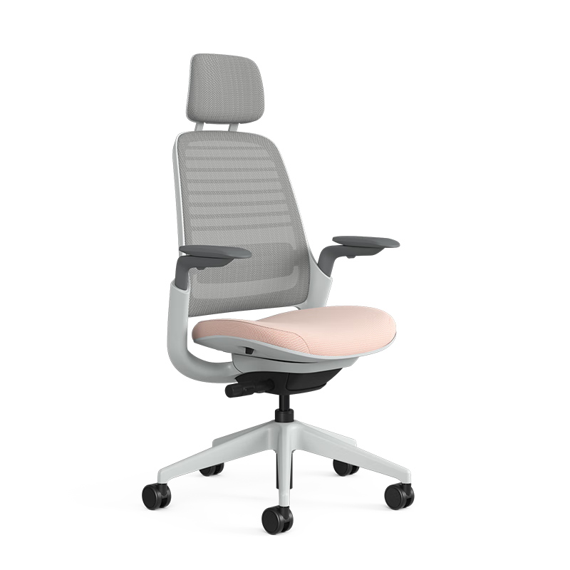 STEELCASE世楷 Series 1 人體工學(xué)電腦椅辦公學(xué)習(xí)座椅升降椅子 櫻花粉+頭枕