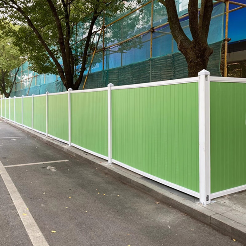 乐优家(leyoujia)pvc围挡绿色施工塑钢泡沫夹芯板围挡板工程临时交通