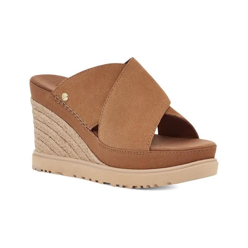 ugg女鞋 新品女士高跟鞋 abbot slide 舒适透气凉鞋 休闲厚底拖鞋