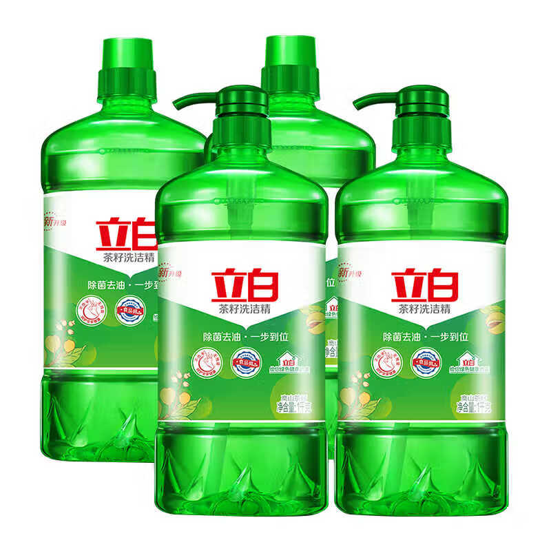 立白茶籽洗洁精家庭装轻松去油 健康除菌 立白茶籽洗洁精4KG