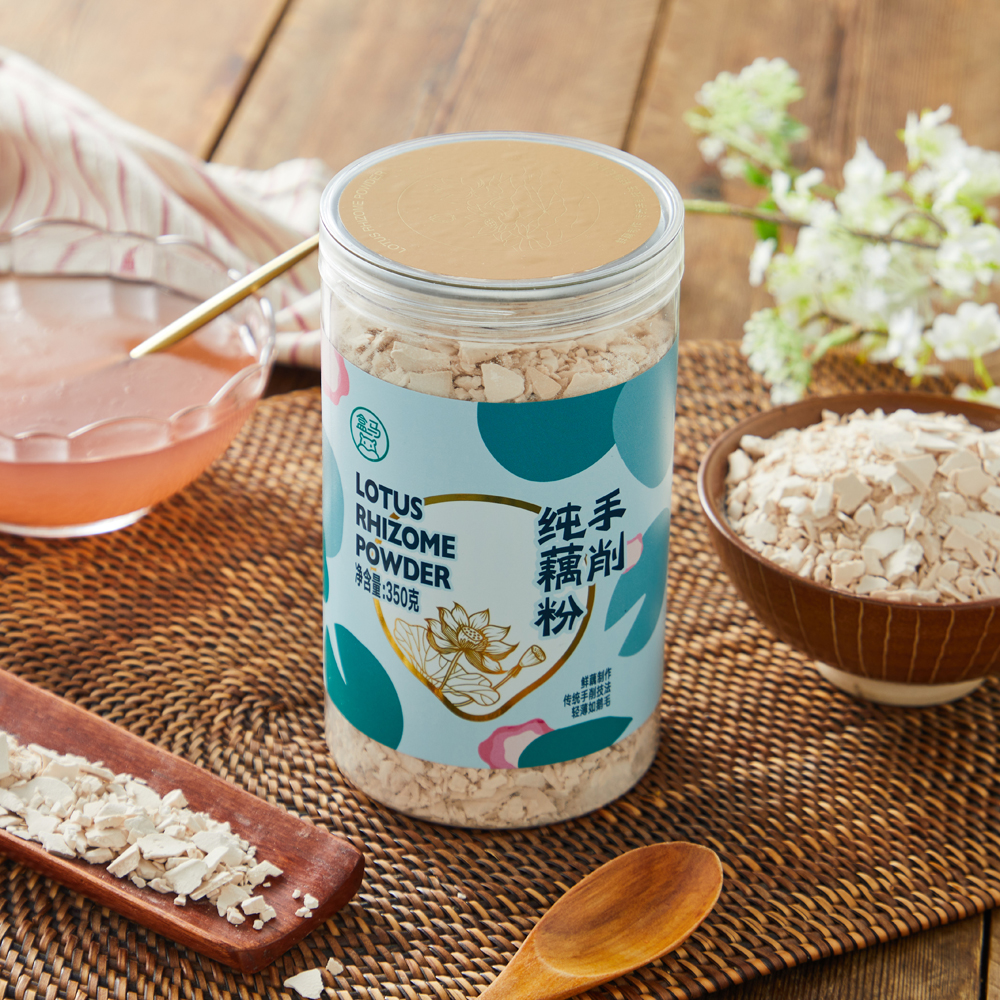 盒马 手削纯藕粉 350g 无添加蔗糖纯藕粉  MAX包装 350g*2罐 每罐