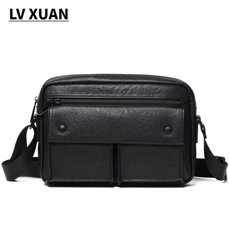 旅宣lv xuan法国风轻奢高端国际大品牌潮流男士斜挎包真皮男差包休闲