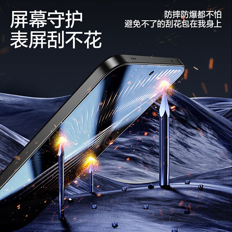 闪魔【厂家直供】适用红米turbo3钢化膜手机膜 xiaomi高清升级防爆全 【增强版|高清防爆抗指纹】2片+神器 酒精包