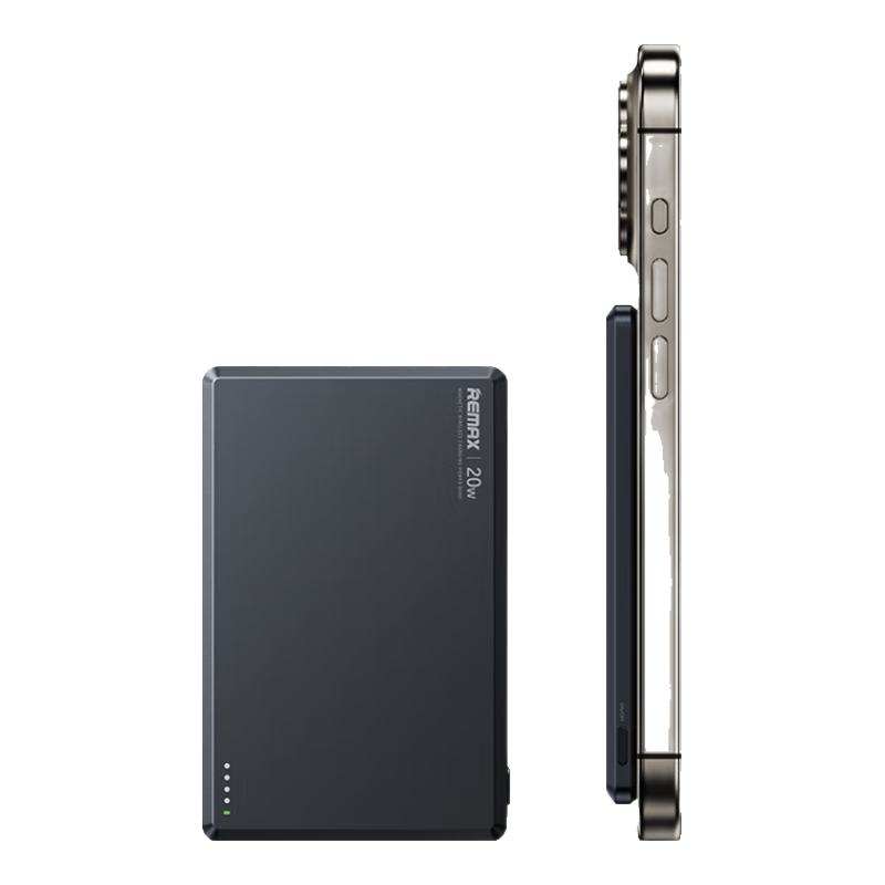 remax睿量【超薄9mm·MagSafe外接電池】磁吸充電寶PD20W快充小巧移動(dòng)電源適用iPhone16pro華為小米