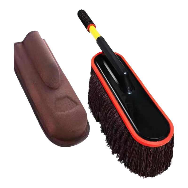 玉蝴蝶汽车除尘掸子擦车神器洗车工具全套用品扫灰尘车用除雪打蜡拖把车 伸缩车刷+刷盒+掸子蜡