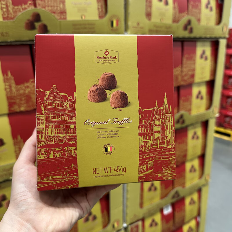 乔慕法国进口TRUFFLES 乔慕松露形黑巧克力 1KG 代可可脂零食礼盒装 山姆松露巧克力454g一盒