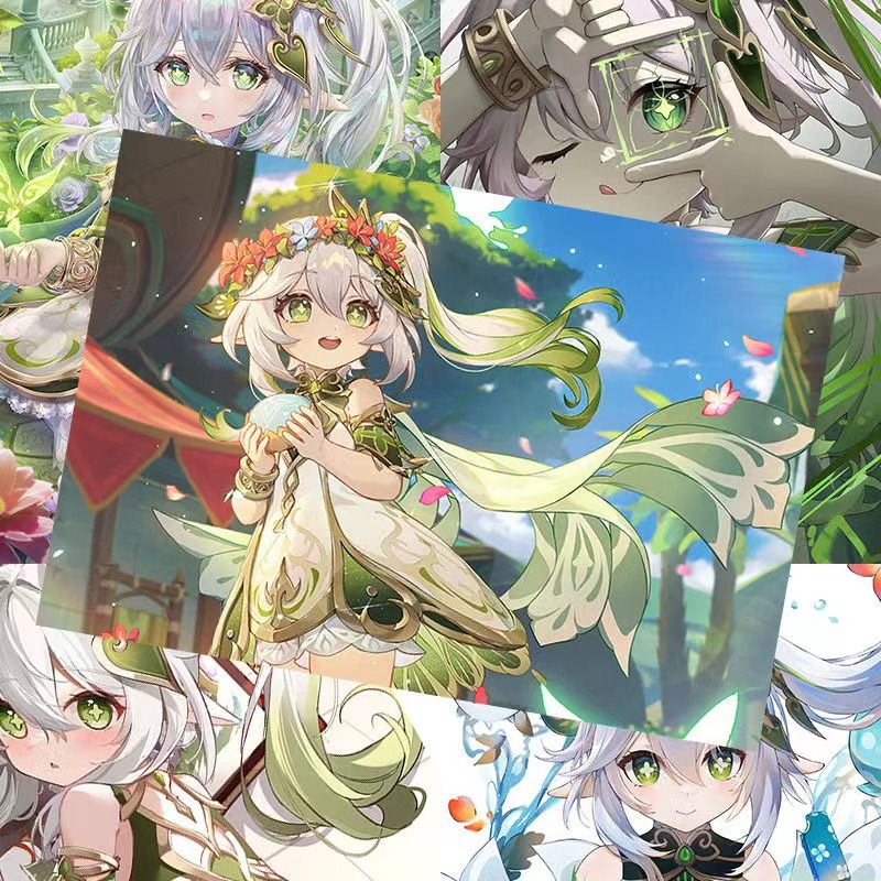 原神小草神海报二次元房间宿舍高清墙贴游戏周边 纳西妲 高清海报八张