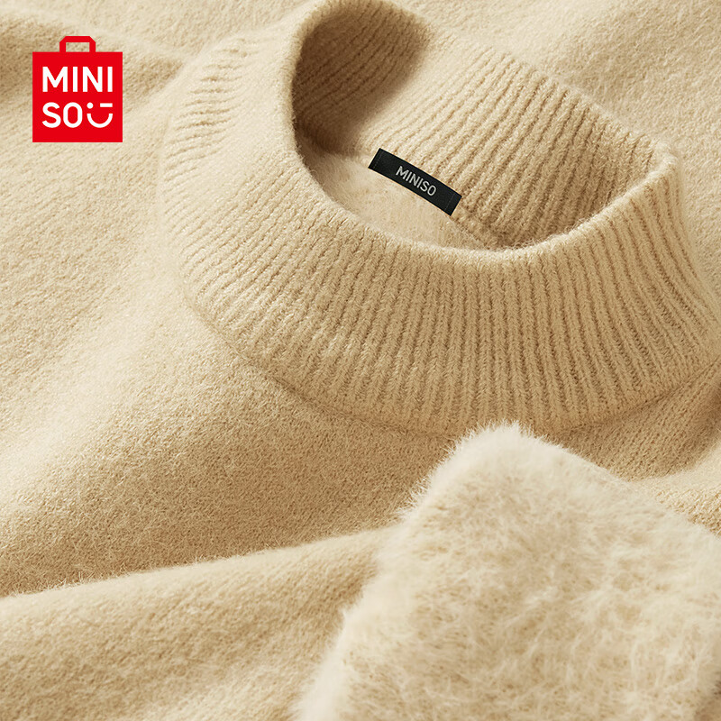 ���ڲ�����������Ʒ��MINISO������ë�����ﶬ��������Ӻ�ů�ڴ�������ʿ���°������֯�� ���Ӻ�һ���ޡ���ɫ(��ɫ) 170/M(����90-120��)