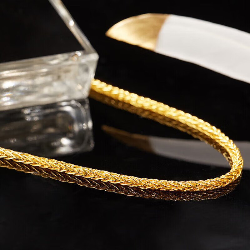 菜百首饰 黄金项链 肖邦大气男款项链 计价 约8.10克约40厘米情人节