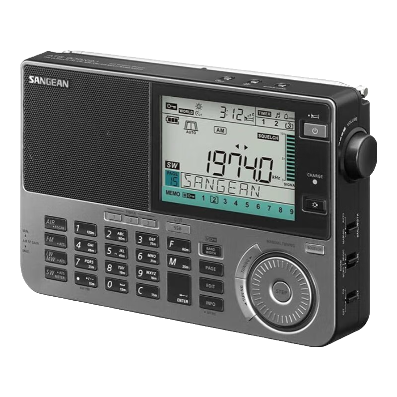 山進【日本發(fā)貨】山進ATS-909X2J高端全波段收音機多頻段短波收音機 FM/SW/MW/LW/Air ATS-909X2J石墨灰