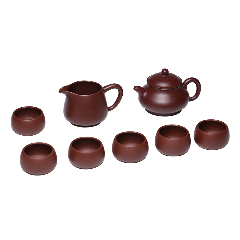 金镶玉功夫茶具整套宜兴原矿紫砂壶家用喝泡茶手工高档送人礼盒 潘壶