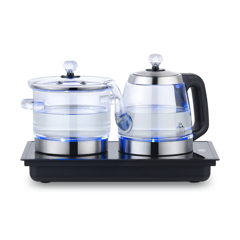 恒功 23x37大尺寸全自动底部手柄上水电热烧水壶大理石茶台一体泡茶专用嵌入式电茶炉煮茶具套装 23*37【烧水壶+清洁锅】 1L K09A