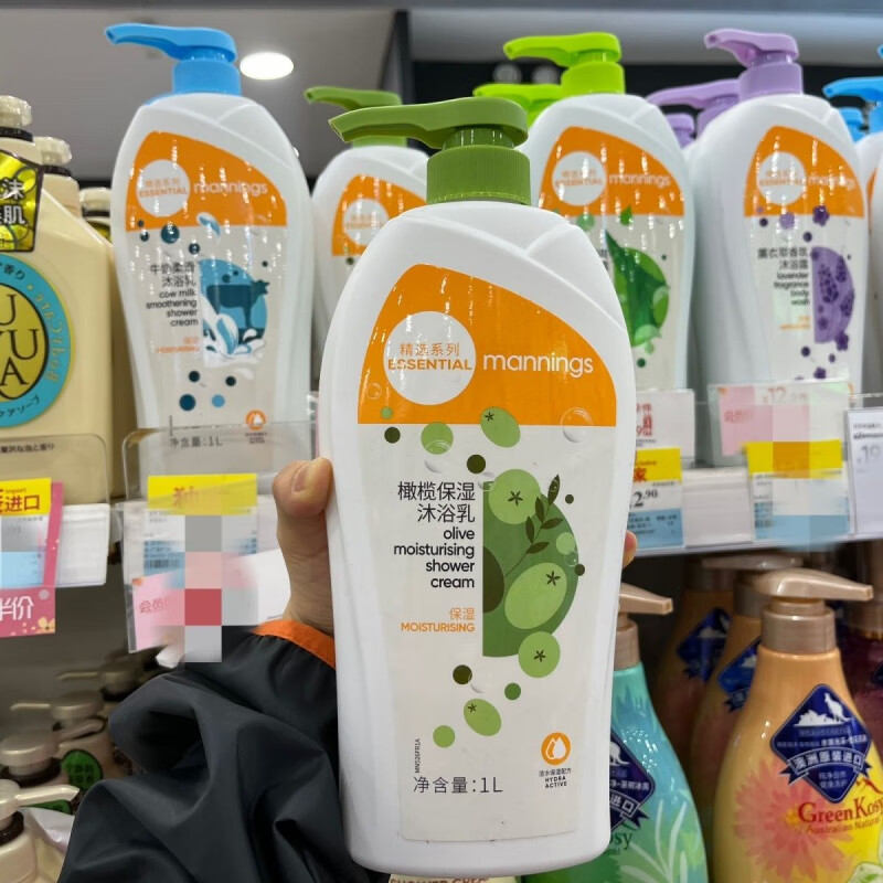 万宁（mannings）沐浴露柔滑沐浴乳橄榄薰衣草沐浴露1L 多选 牛奶