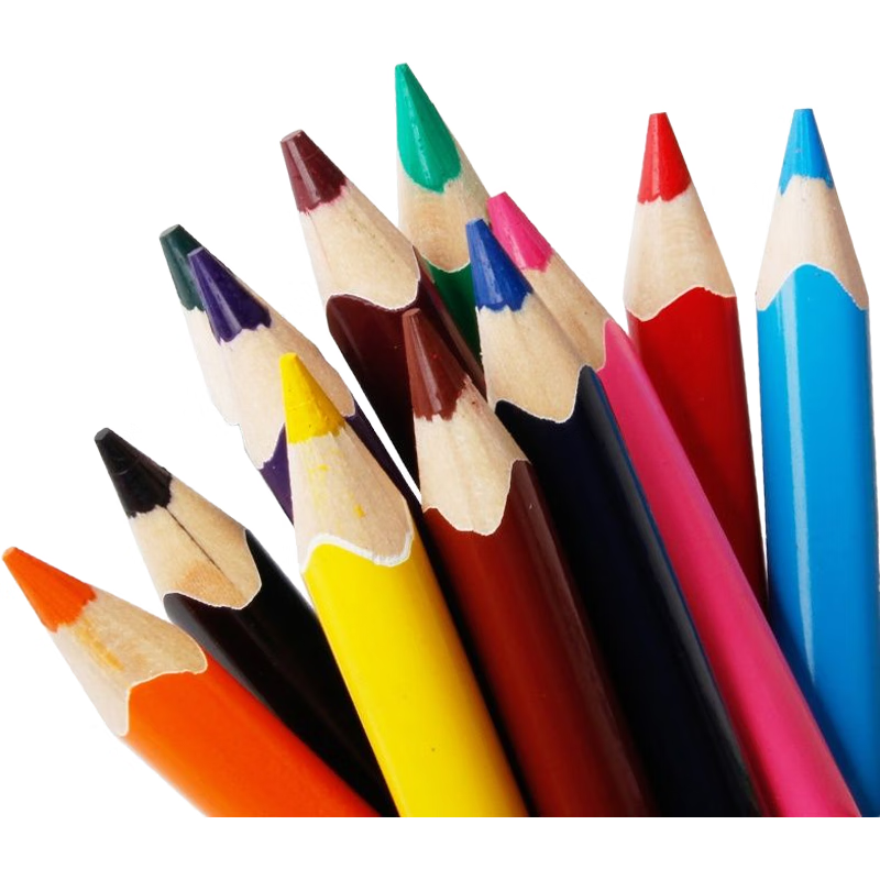 蜡笔油画棒彩色铅笔36色儿童幼儿园美术绘画文具不脏手可水洗 12色彩铅