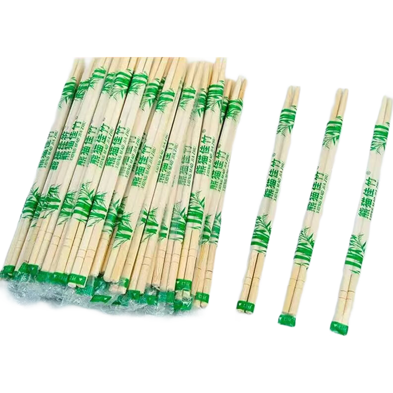 一次性筷子熊猫膜筷批发碗筷批发打包餐具卫生方便 100双