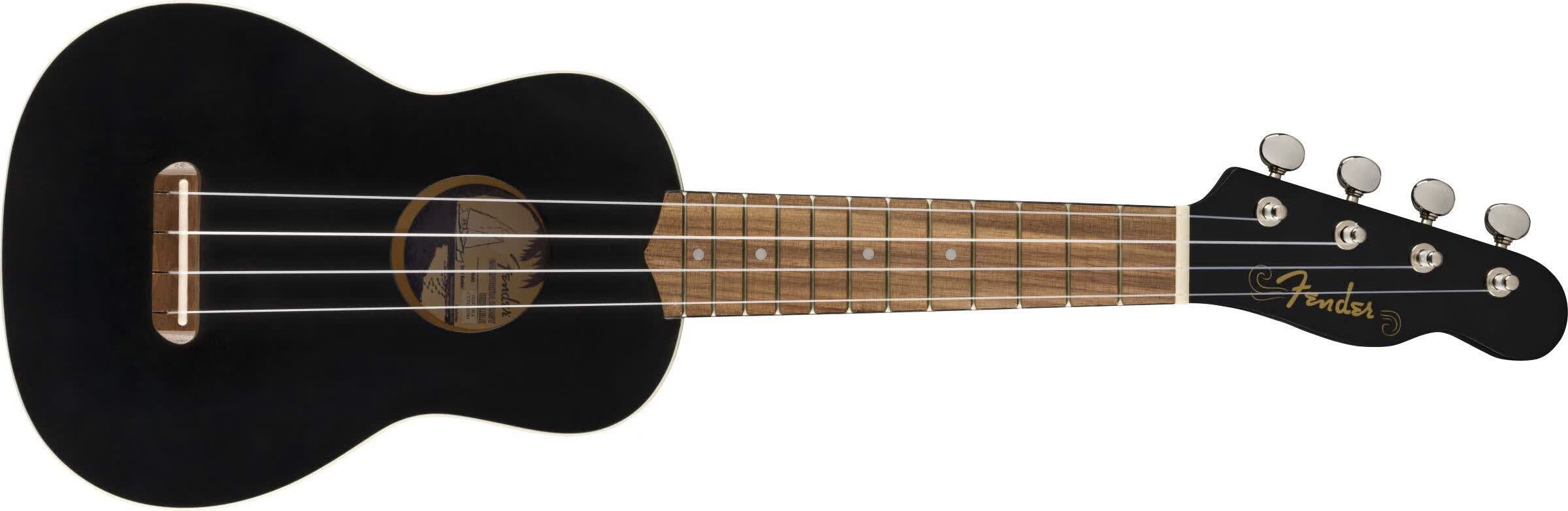 FENDER 威尼斯soprano尤克里里 黑色 4弦初學(xué)者樂器