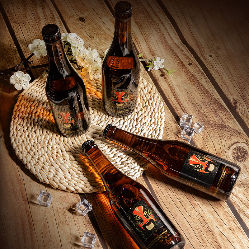 雪花啤酒 脸谱系列 煮出法工艺 花脸 418mL 12瓶 整箱装 到期日4月