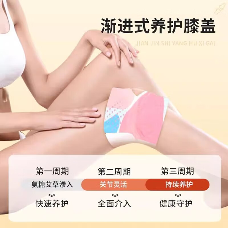 内廷上用同仁堂氨糖软骨素艾草热敷护膝贴膝盖热敷贴蒸汽发热暖膝老寒腿H 【2盒见效装】6贴/盒