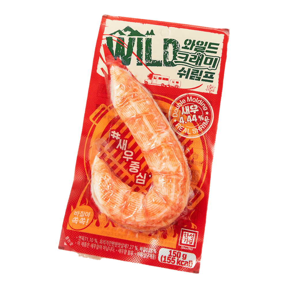 客唻美【5袋】巨无霸鲜虾鳕鱼棒150g休闲即食鱼零食大虾 *4袋+辣味棒35g*1袋 150g