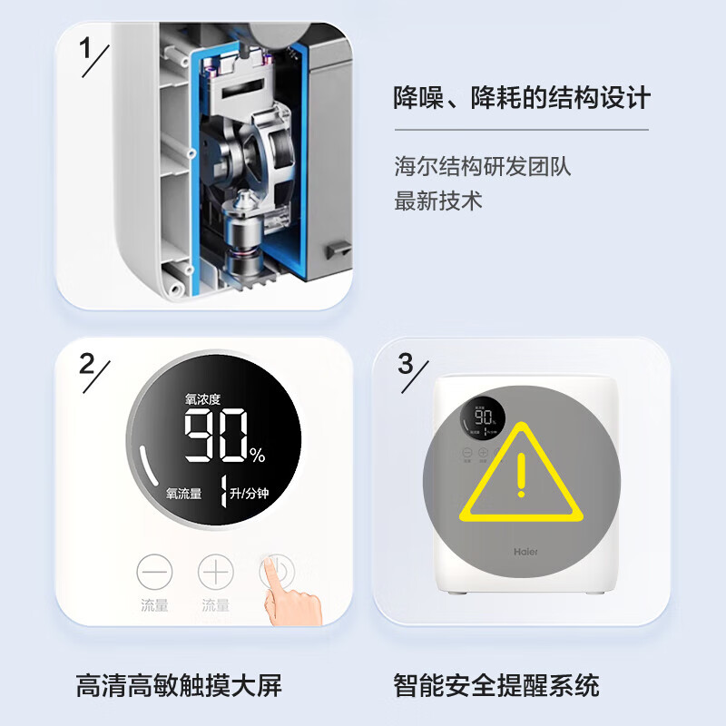 海尔家用制氧机家用老人便携式吸氧机带雾化一体机家庭保健机 113制氧经典款【高效制氧+1年免费换新】