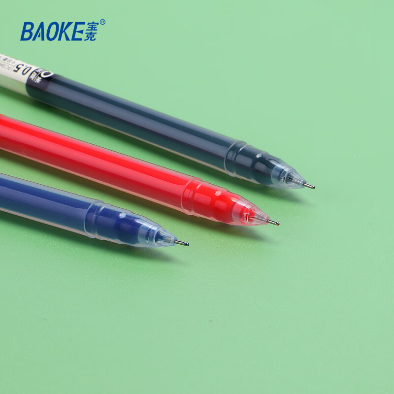 宝克中性笔0.5mm学生刷题笔PC1808黑色水笔顺滑水笔耐用办公签字笔 文具 30支巨能写中性笔0.5mm黑色 包邮