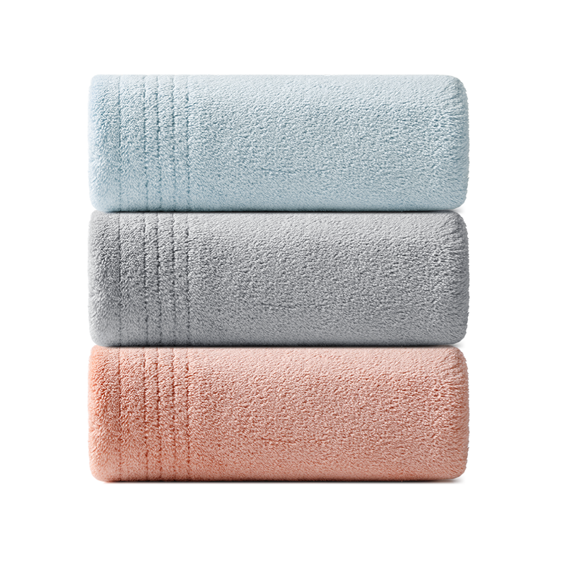 无印良品毛巾A类3条装柔软强力吸水不易掉毛洗脸洗澡大面巾115g/条