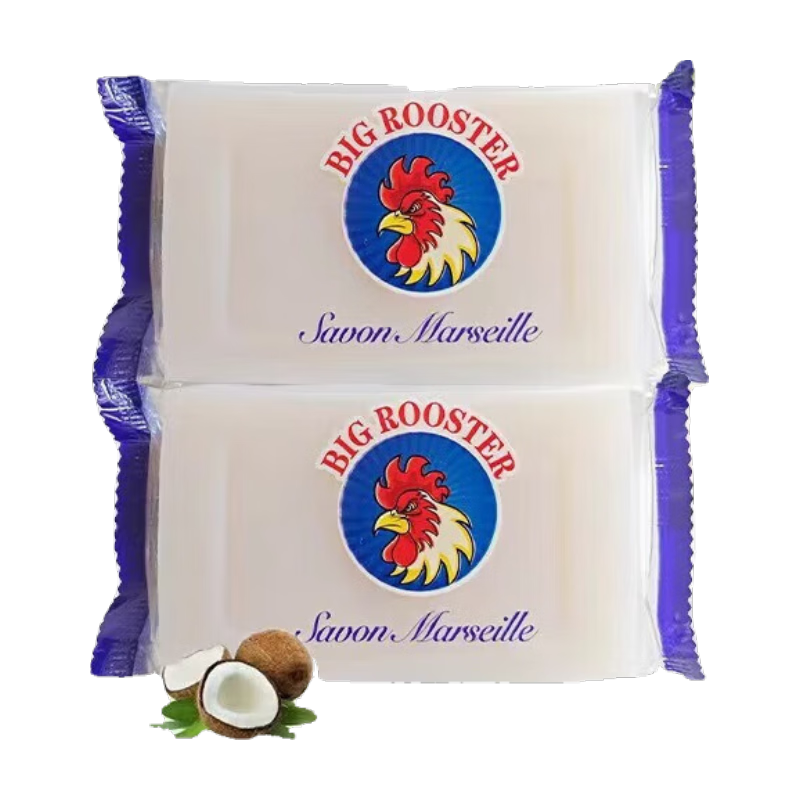 马赛洗衣皂肥皂超强去污洁净温和不伤手家庭强力去渍【包装随机】 80gx2