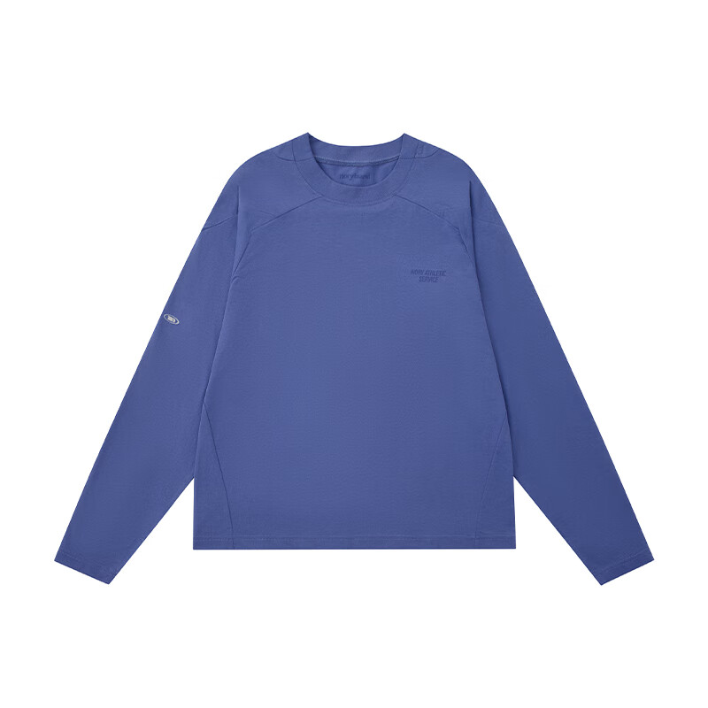 NORYBRAND 24FW户外功能性速干衣结构运动印花长袖休闲T恤打底衫 紫蓝色 L