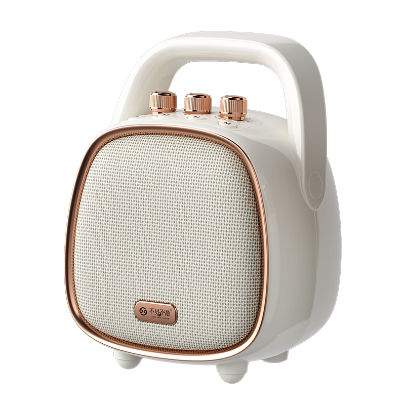 不見(jiàn)不散無(wú)線(xiàn)K歌音響戶(hù)外大音量廣場(chǎng)舞便攜式小型麥克風(fēng)藍牙音箱話(huà)筒音響一體自帶聲卡家庭KTV音響套裝 白