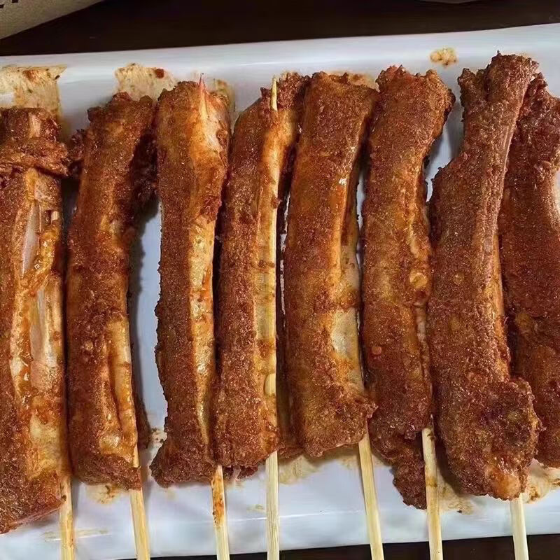 可钦猪排骨串腌制排骨小串烧烤肉串商用冷冻半成品食品油炸霸王排骨串