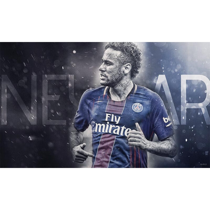 妙普乐内马尔足球海报 巴西队世界杯内马尔海报墙贴装饰画足球neymar