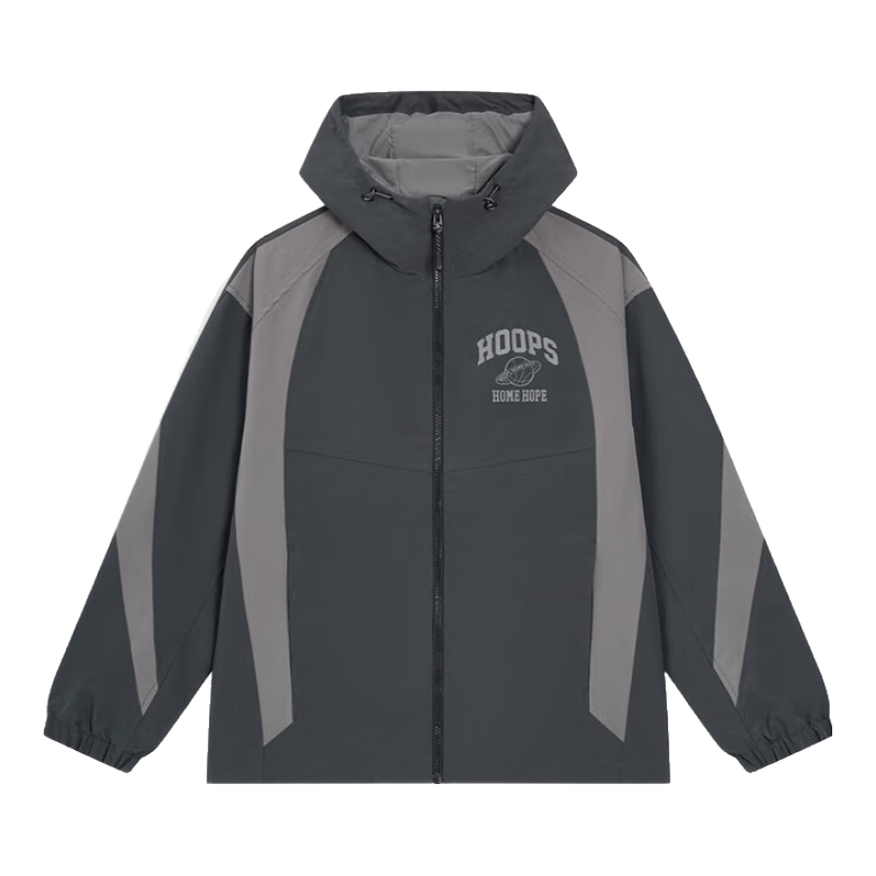 特步男子外套夾克三防戶(hù)外防潑水運動(dòng)風(fēng)衣時(shí)尚百搭拼色街舞服