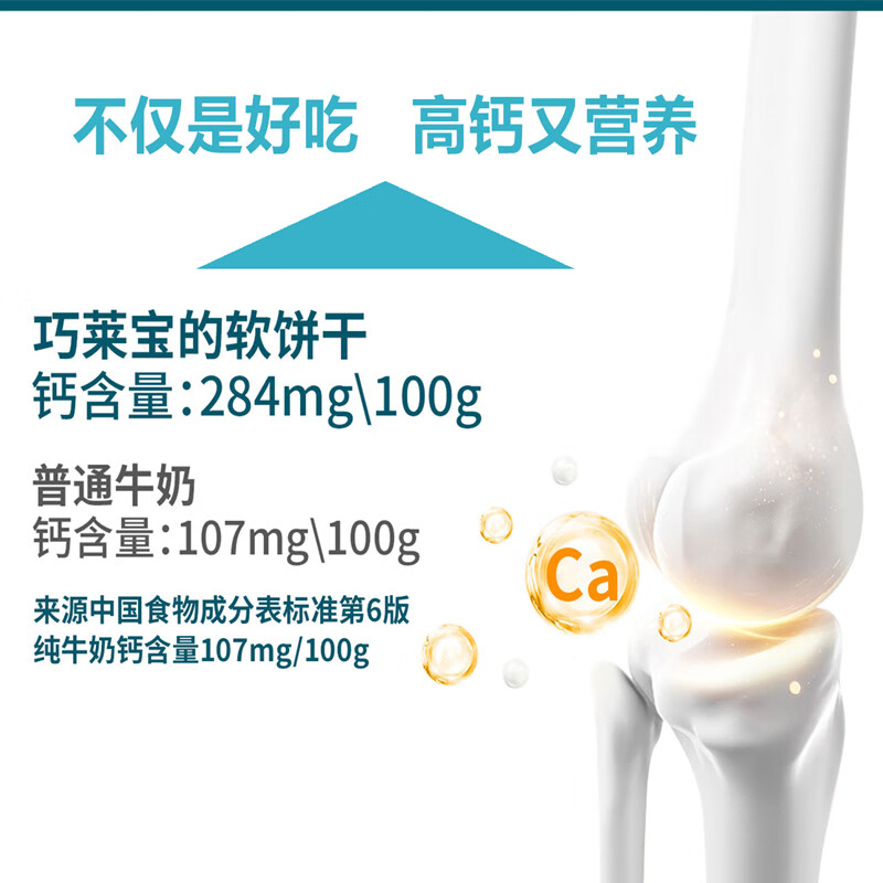 巧莱宝高钙软饼干62g/罐 松软易溶 发酵饼干多口味零食 便携小包 蓝莓味*1罐