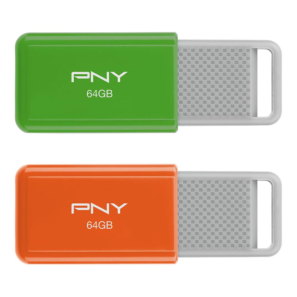 PNY USB 2.0 闪存盘 64GB 2个闪存盘