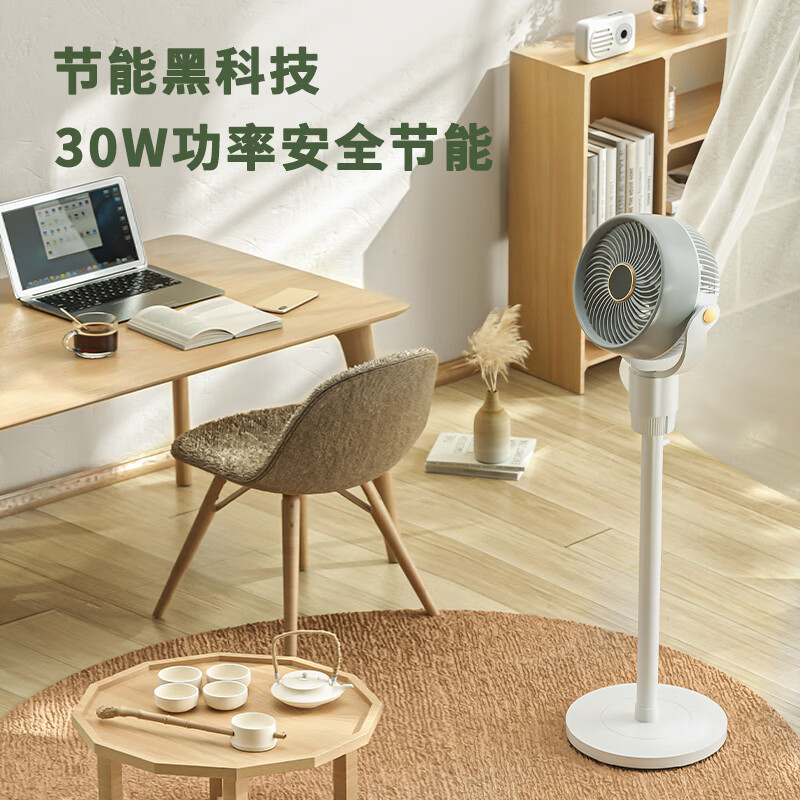 大宇家用空气循环扇卧室智能电风扇客厅台地扇办公室空调伴侣可遥控循环电扇 XF09 XF09-遥控