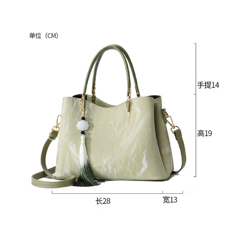 游子吟生日礼物包包送妈妈送母亲包包女包中年女士手提包2026新款 红色-送玉佩流苏挂件