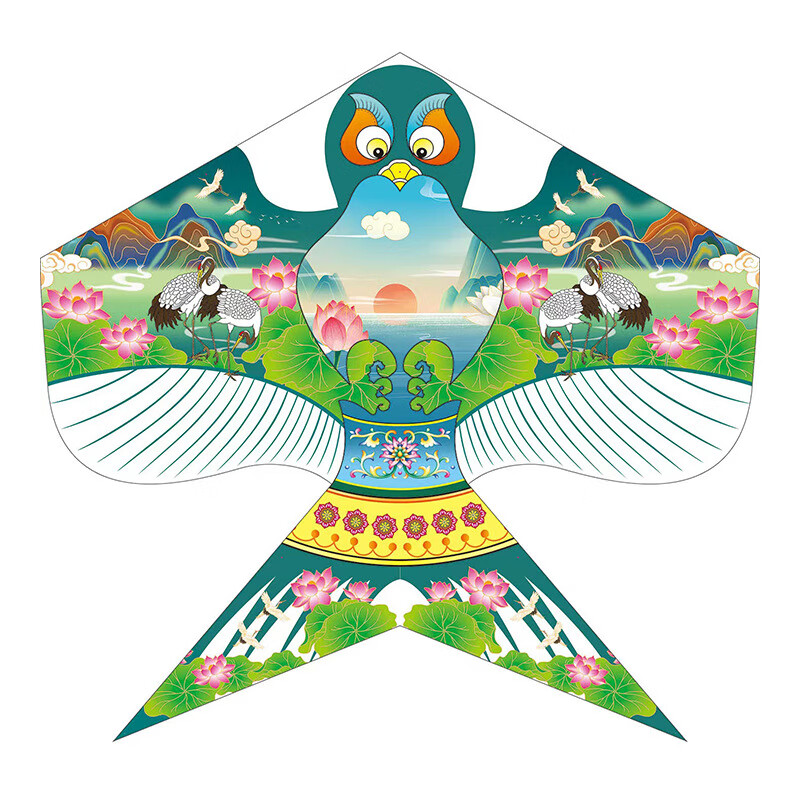 孩因岛户外玩具儿童成人大号潍坊风筝带线国潮沙燕微风易飞 国风仙鹤