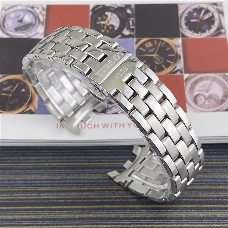 天梭1853宝环系列t97钢带t031原厂钢链r463/363 r423/323男女表带