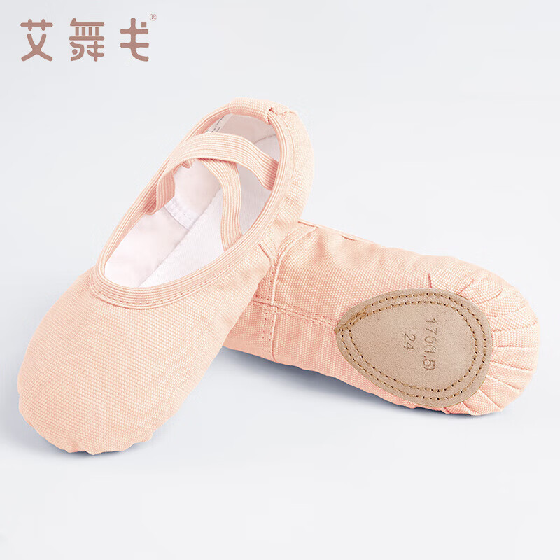 艾舞戈舞蹈鞋儿童女软底专业练功鞋男童中国芭蕾舞鞋宝宝跳舞鞋 26