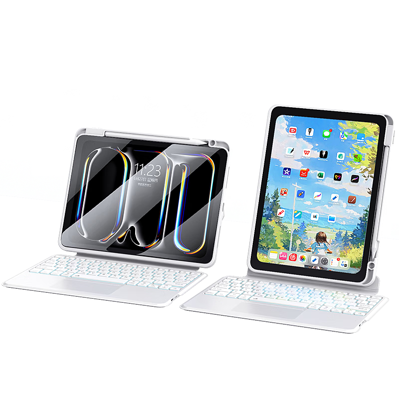 Smorss適用蘋果25款iPad Air7 11寸藍(lán)牙妙控鍵盤Pro11/air5/4平板支架保護(hù)套【橫豎屏磁吸10.9寸】