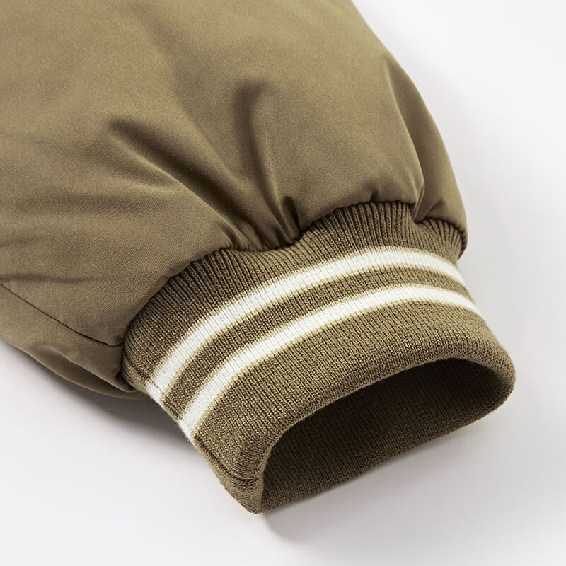 马骑顿MQD童装男大童年冬季潮酷休闲保暖连帽羽绒服 卡其色 130