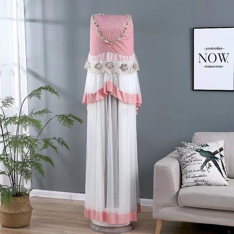 格力金贝空调罩玫瑰柜机立式圆柱斜顶圆柱形防尘罩套开机不取 富贵