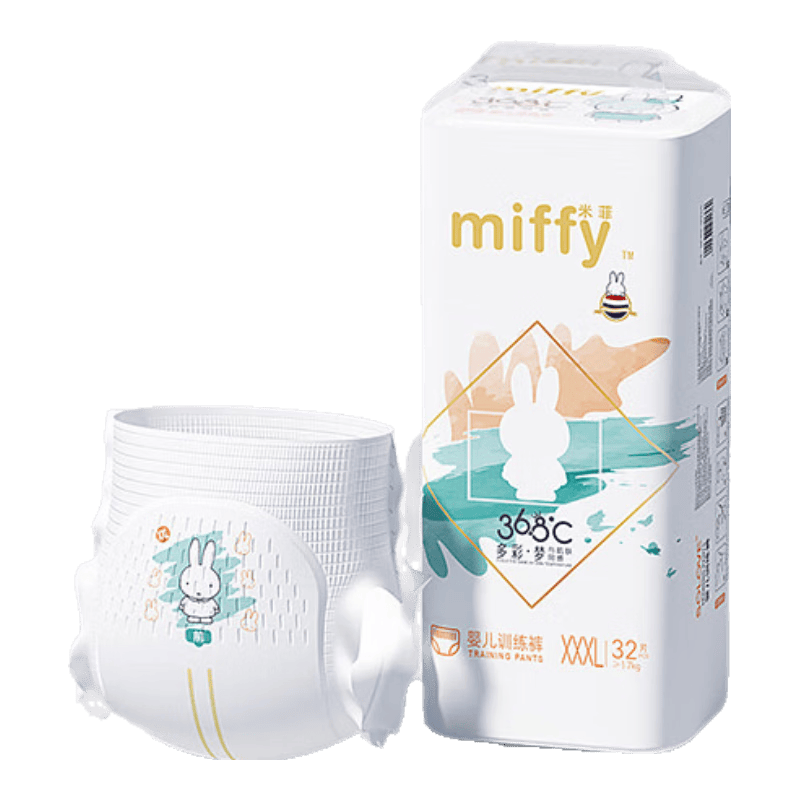 solove米菲多彩梦轻薄婴儿拉拉裤XXXL码32片(17kg以上)加大码训练裤单包